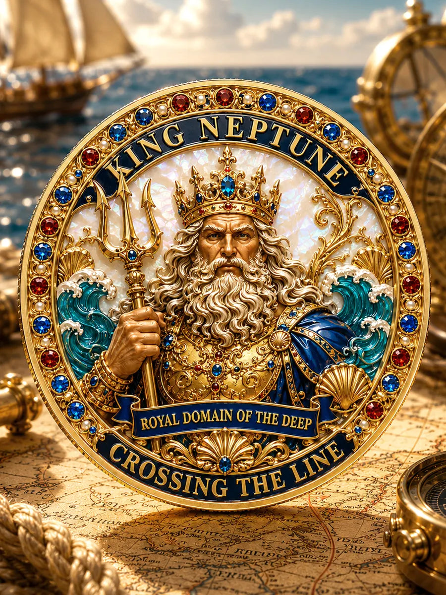 King Neptune – Crossing the Line Commemorative Metal Medal