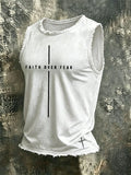 Men'S “Faith”Casual Printed Vest