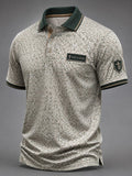 Men's Casual "Faith" Print Polo Shirt