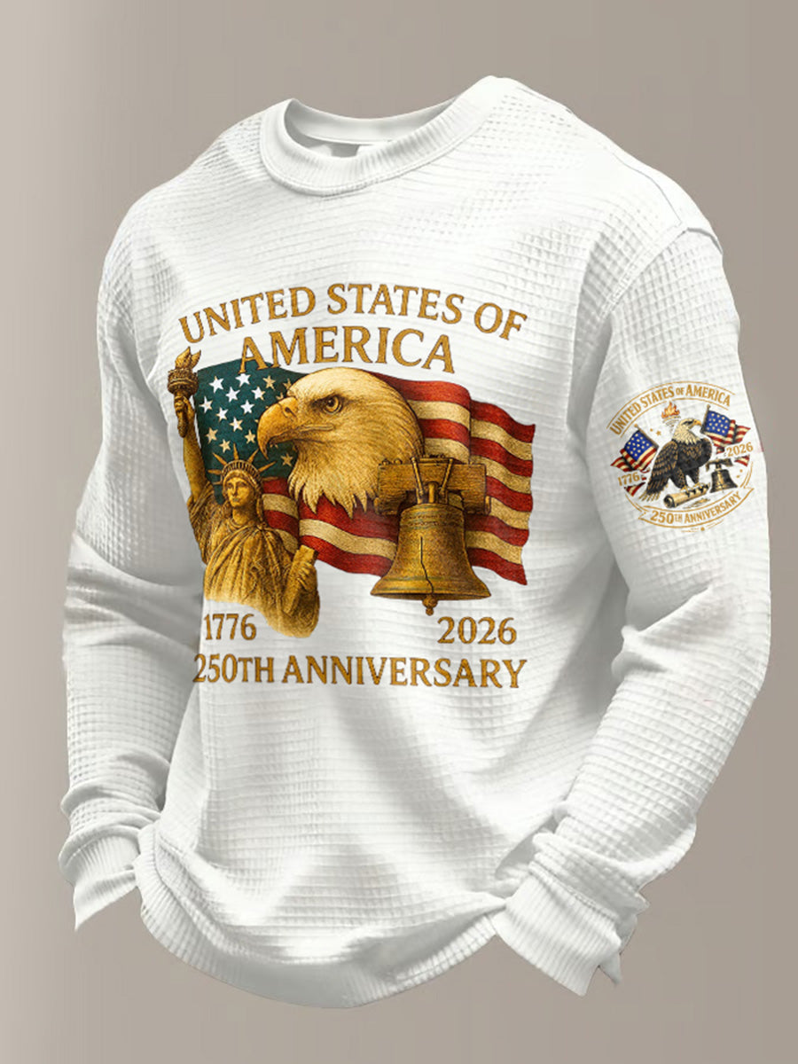 Men's Casual 250Th Anniversary Printed Hoodie