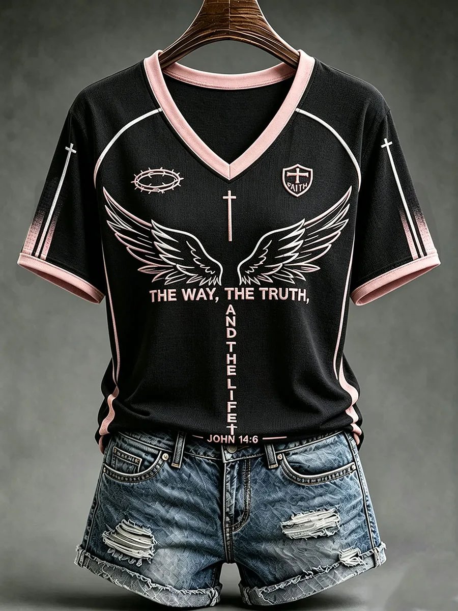 Women's Faith Art Print Casual T-shirt