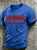 Men's Colorado Strong Print Short Sleeve T-Shirt