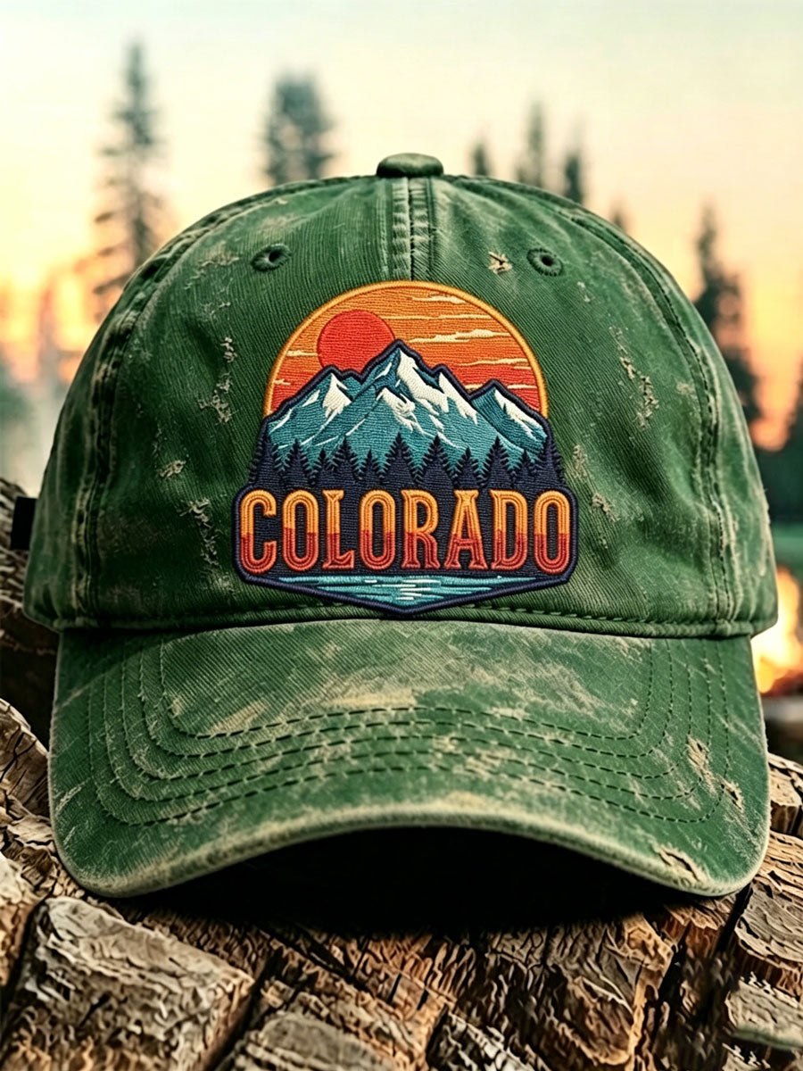 Retro Colorado Environmental Protection Print Baseball Cap