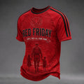 Men's Retro RED FRIDAY Art Print Casual T-Shirt
