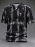 Men's Vintage Faith Faux-Linen T-shirt