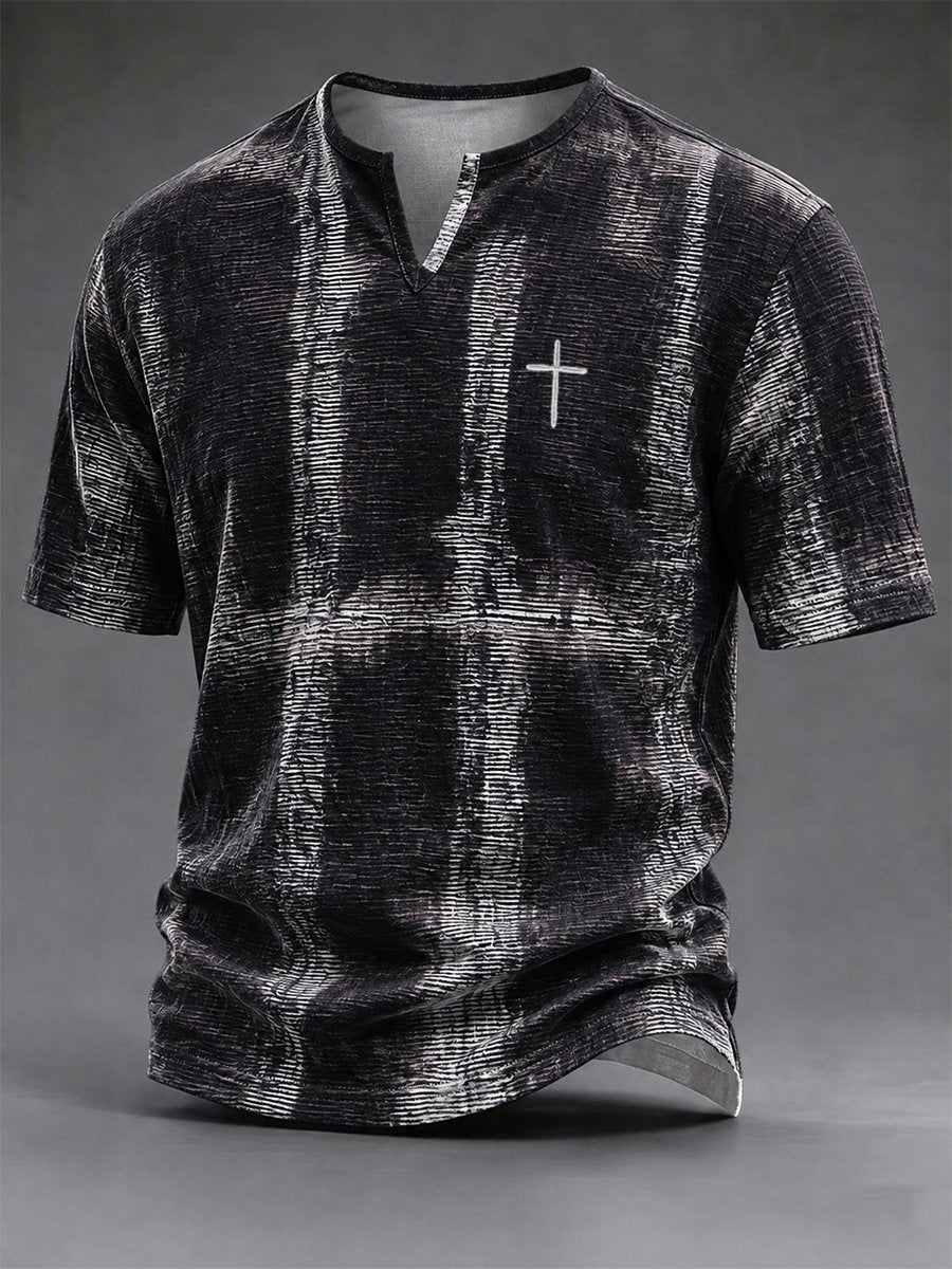 Men's Vintage Faith Faux-Linen T-shirt