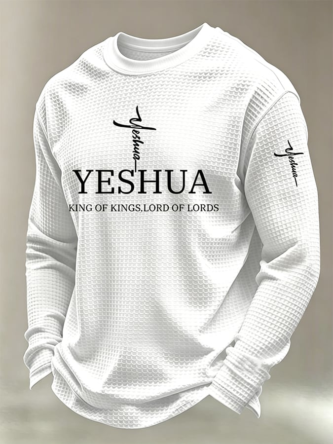 Men's Yeshua King Of Kings Lord Of Lords Printed Casual Top