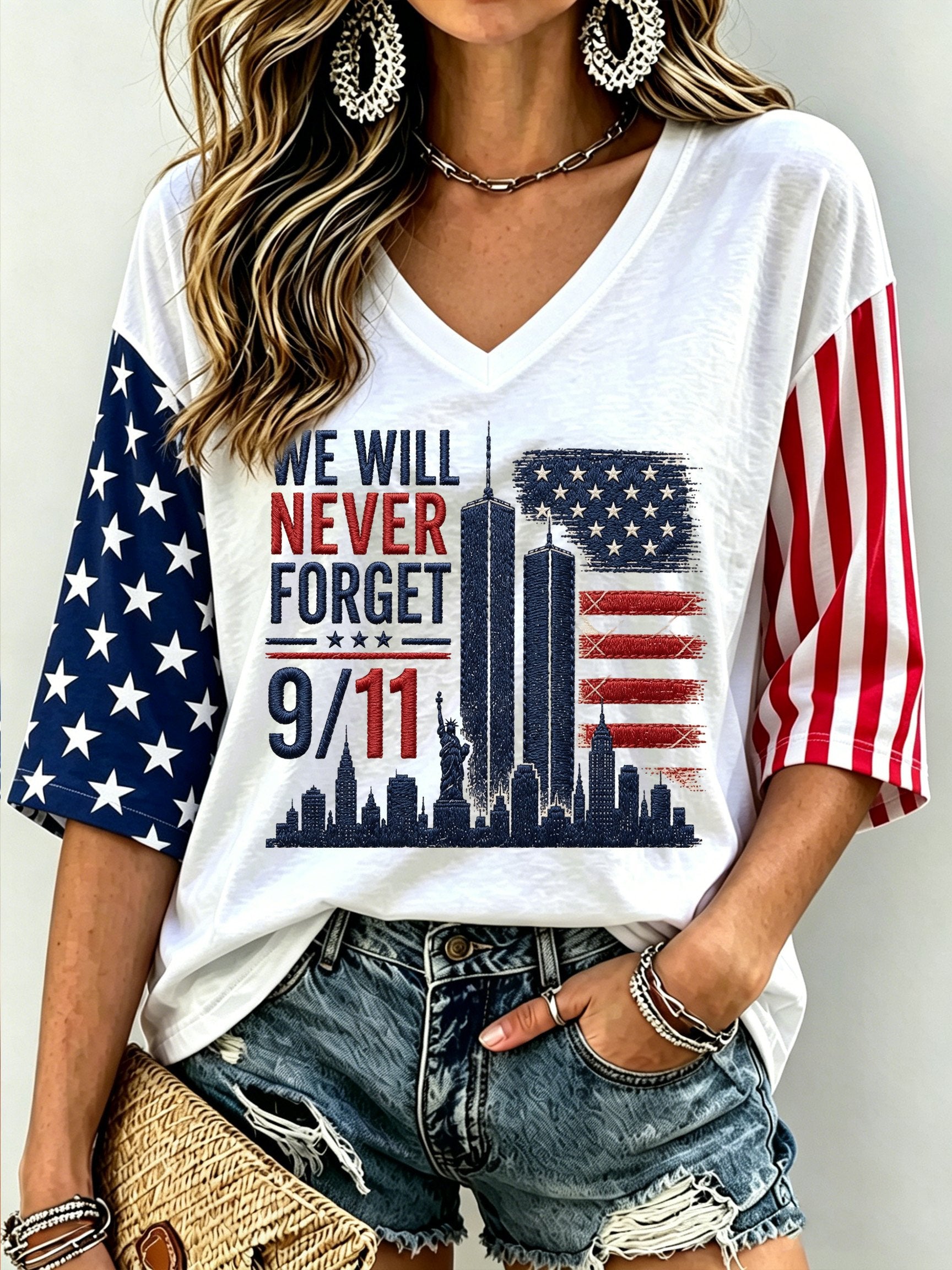 Women's 9/11 Memorial Graphic Top