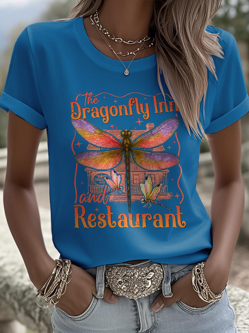 🔥HOT SALE🔥Retro Stars Hollow The Dragonfly Inn And Restaurant Print T-Shirt