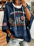 9.11 Never Forget Print Hooded Sweatshirt