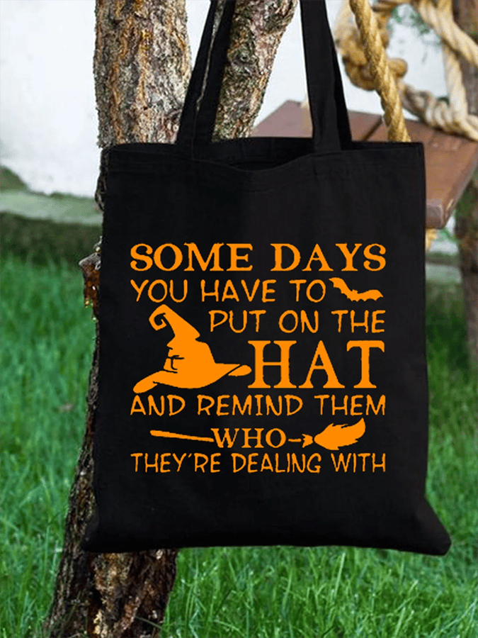 Funny Halloween Letter Print Shoulder Bag