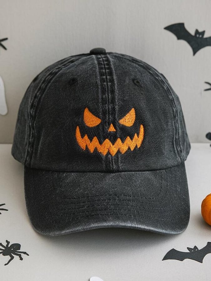Unisex Halloween Pumpkin Face Baseball Cap
