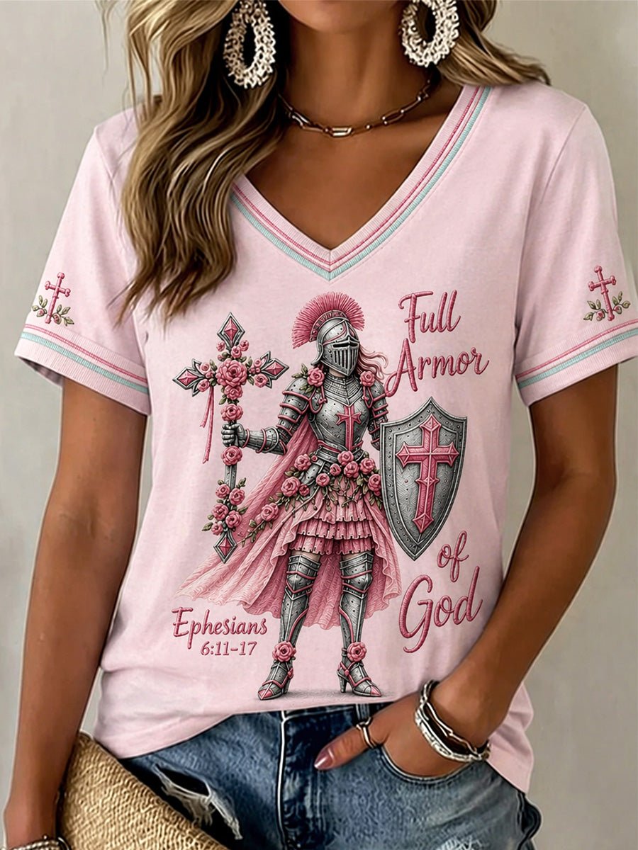 Classic Christian Full Armor Of God Short-Sleeved Shirt