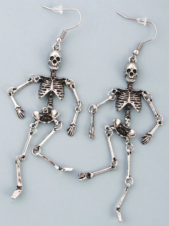 Women's Halloween Skull Shape Drop Earrings