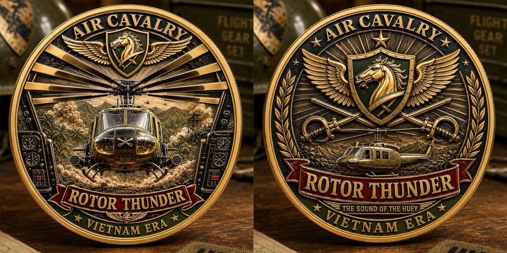 Air Cavalry “Rotor Thunder” Vietnam Era Commemorative Metal Medal