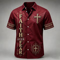 Men's Faith Cross Printed Casual Shirt