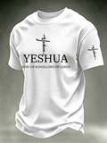 Men's Yeshua King Of Kings Lord Of Lords Printed Casual T-shirt