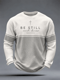 Men's Be Still And Know Psalm 46:10 Printed Waffle-Knit Top