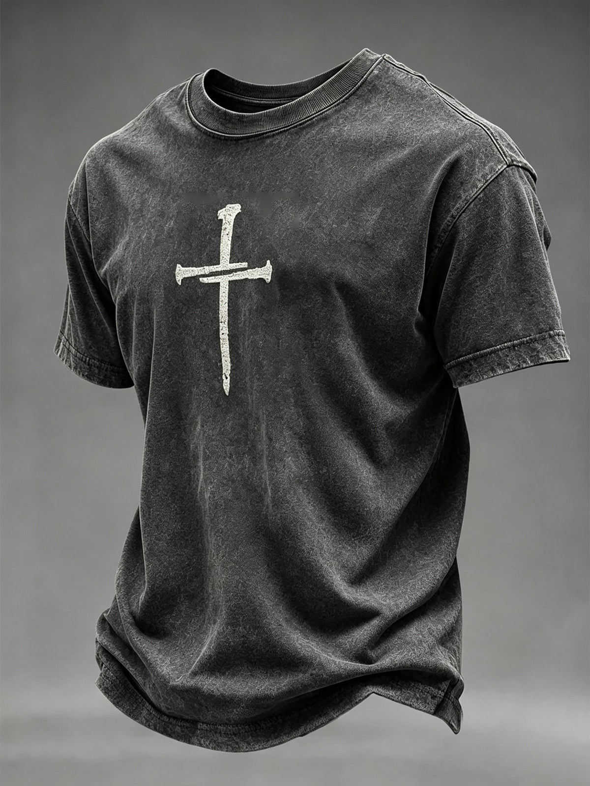 Men's Retro Cross Printed Casual T-Shirt