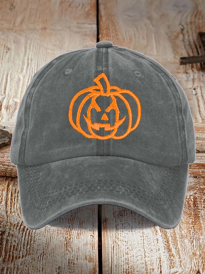 Vintage Pumpkin Print Baseball Cap