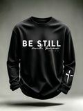 Men's Be Still And Know Print Long-Sleeve T-Shirt