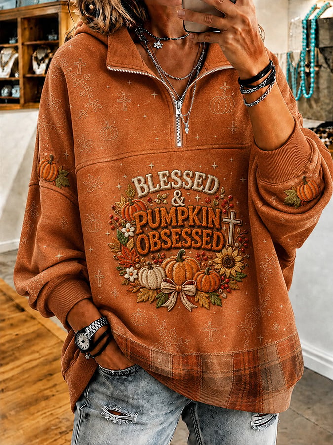 Women's Vintage Autumn "Faith" Print Hoodie
