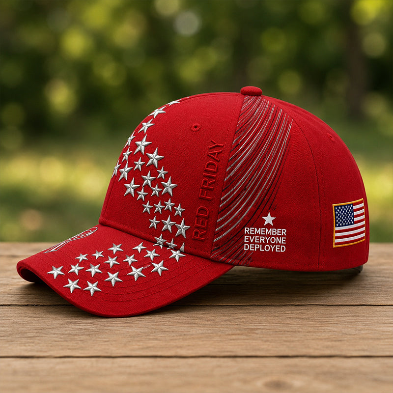 "Red Friday" Veteran Commemorative Casual Baseball Cap