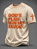 Men's “God’s Plan Is In My Favor” Faith Casual T-shirt