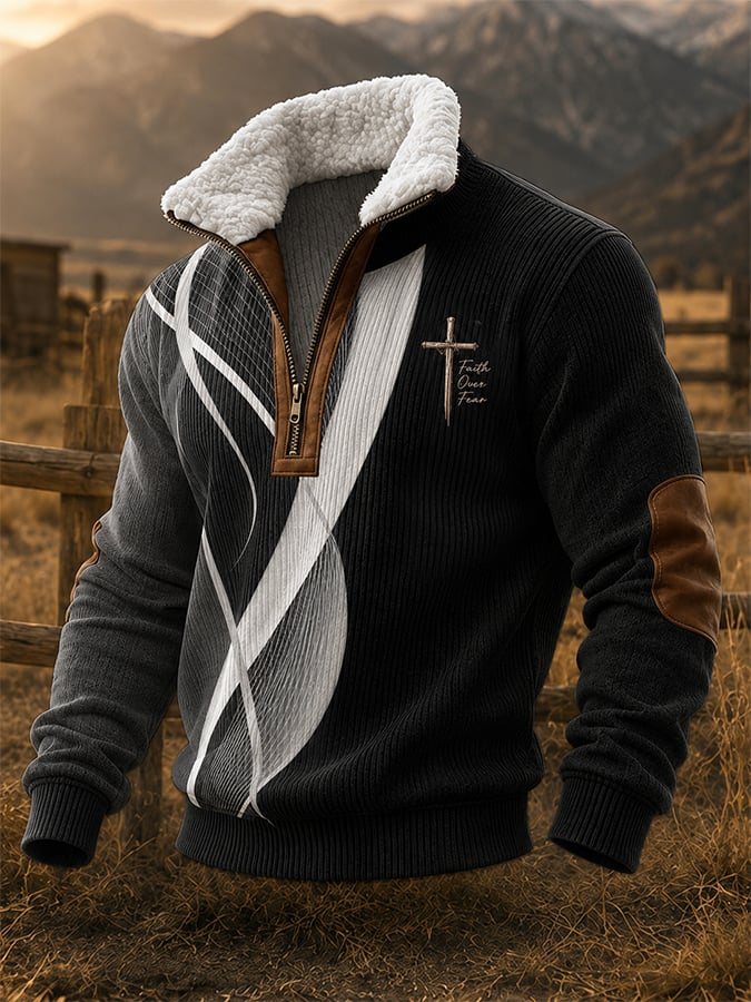 Men'S Casual Western-Style Printed Sweatshirt