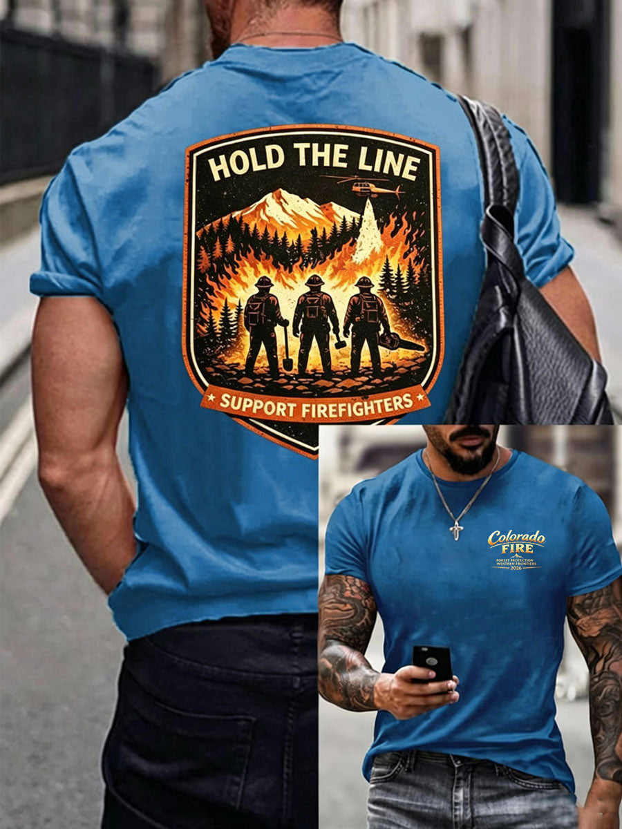 Men's Forest Fire Print T-Shirt