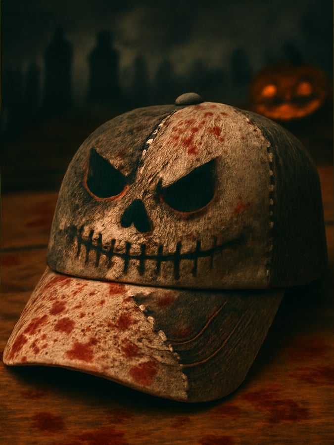 Halloween print baseball cap