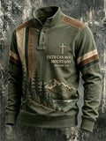 Men's Faith-Themed Printed Top