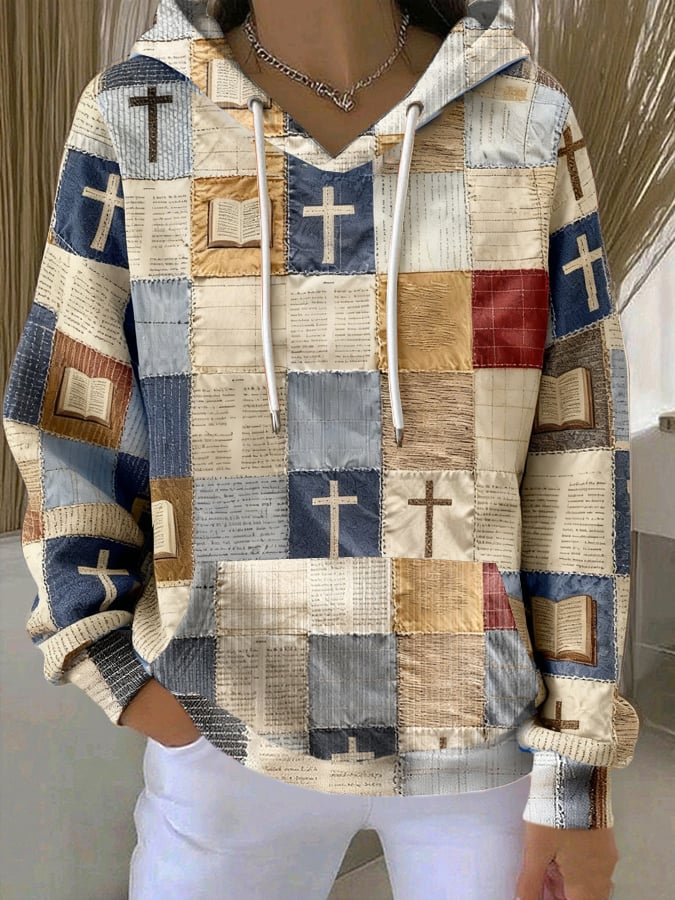 Women's Faith Print Casual Sweatshirt