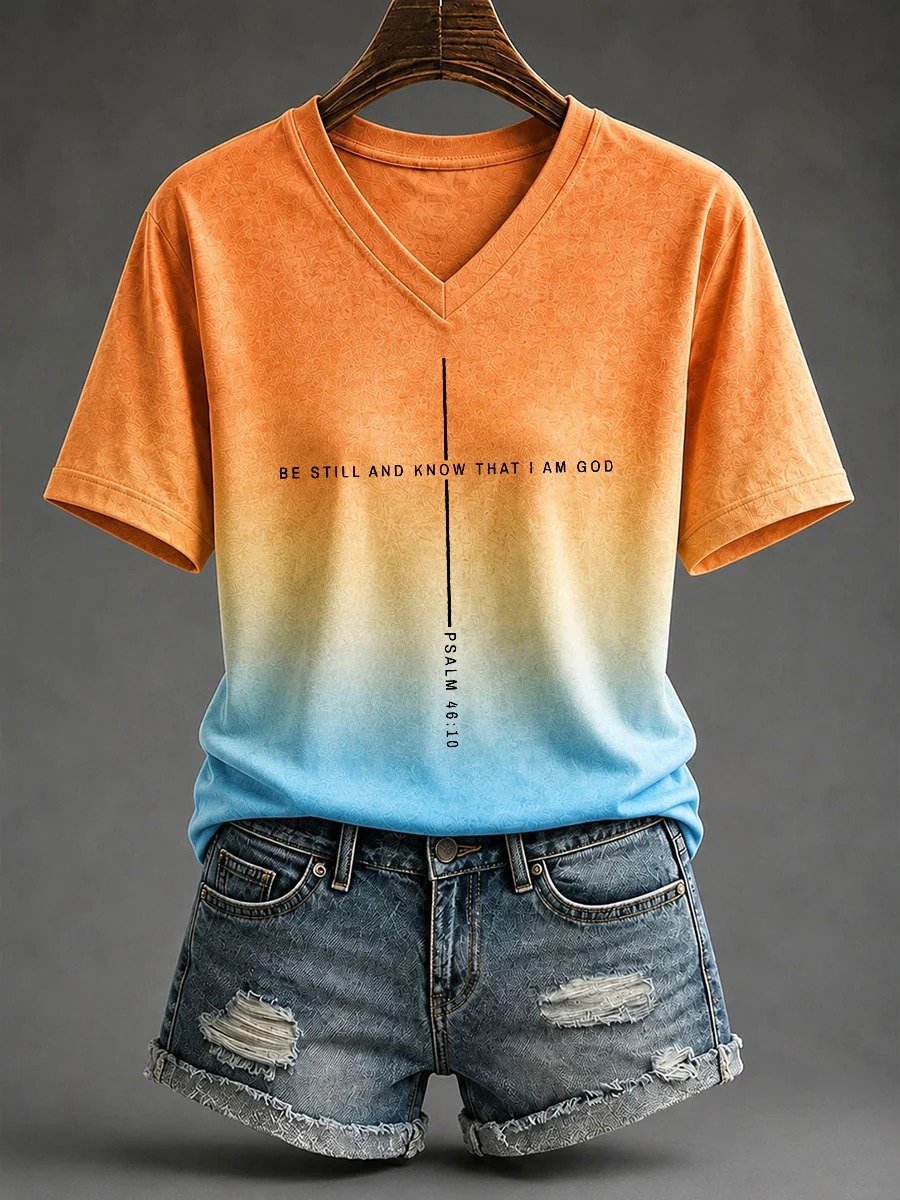 Women’s 'Be Still And Know' Printed Casual T-Shirt