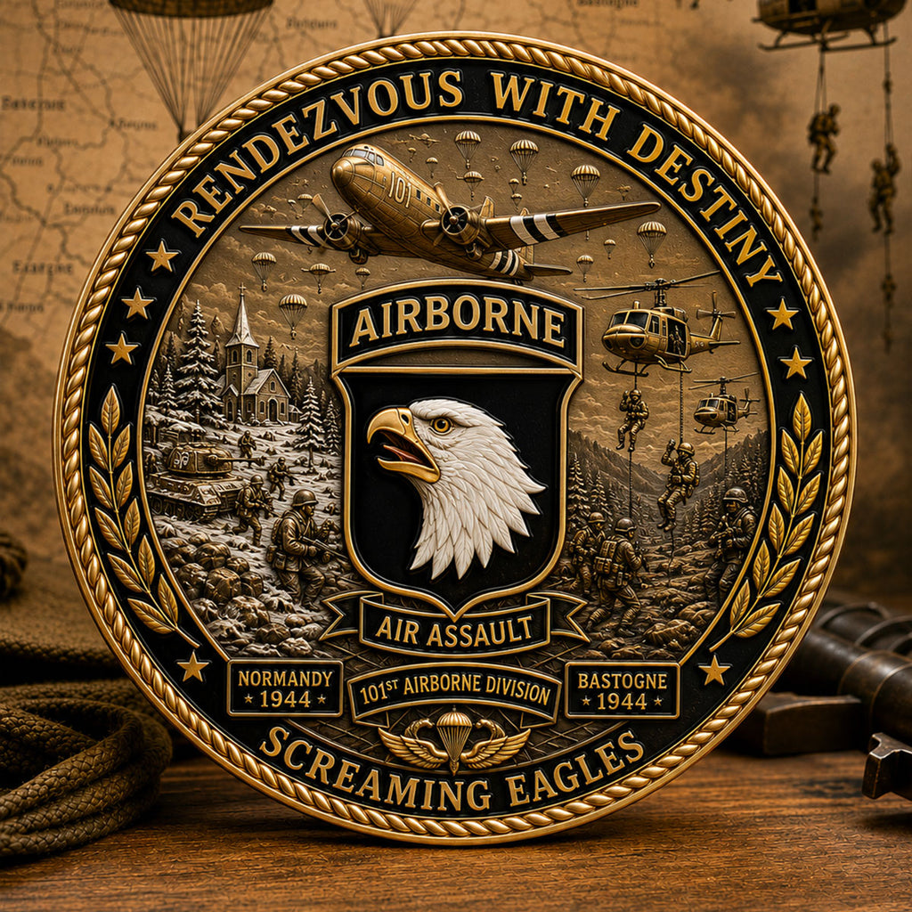 Screaming Eagles Airborne Legacy Commemorative Metal Medal