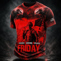 Men's "Red Friday" Commemorative Crew Neck Short-Sleeve T-Shirt