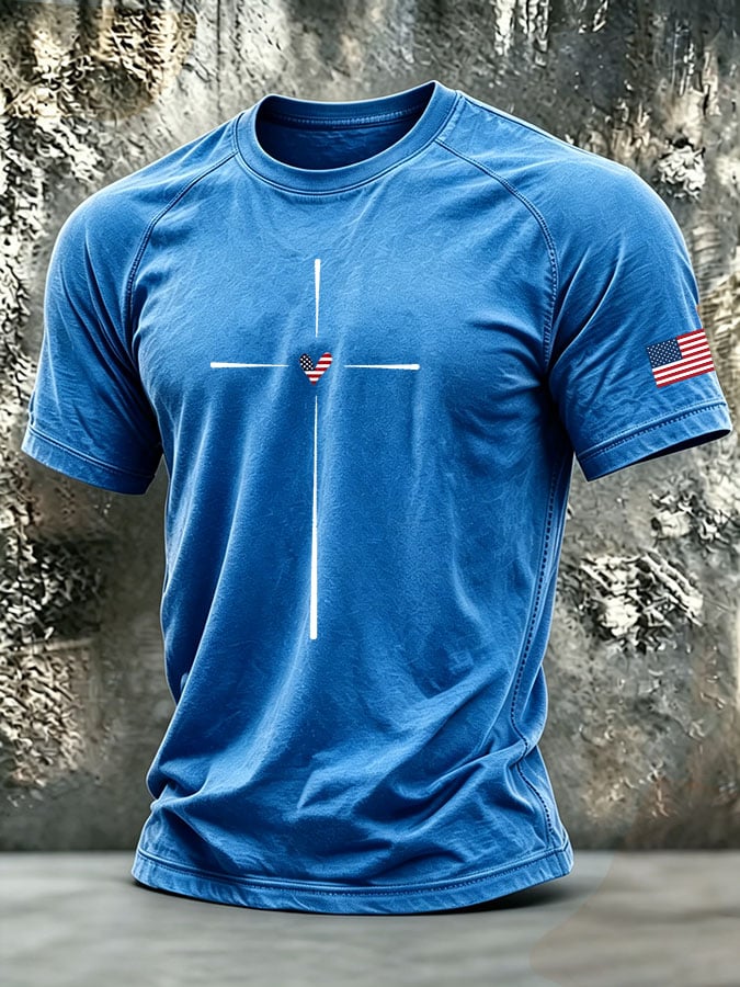Men's Retro Print Short-Sleeve T-Shirt