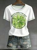 Women's “Jesus Is Simply The Zest” Faith Fun Fruit Casual Print T-shirt