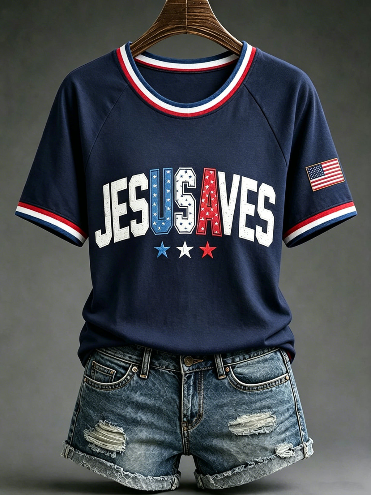 Women's 'Jesus Saves USA' T-shirt