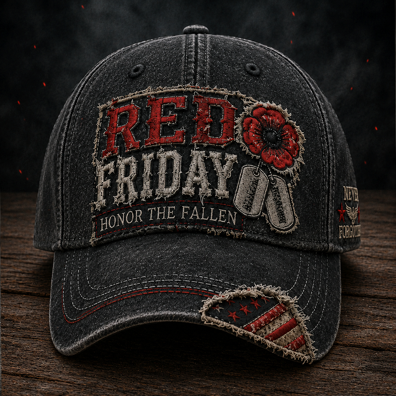 "Red Friday" Veteran Commemorative Casual Baseball Cap