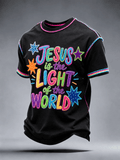 Men's Retro Faith Printed Casual T-Shirt