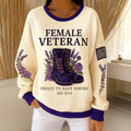 Women's Veterans Print Casual Sweatshirt