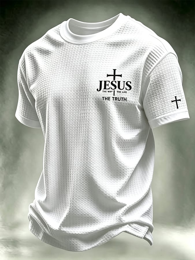 Men's Retro Faith  Printing  T-Shirts