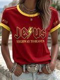 Women's Jesus Highway To Heaven Print T-Shirt
