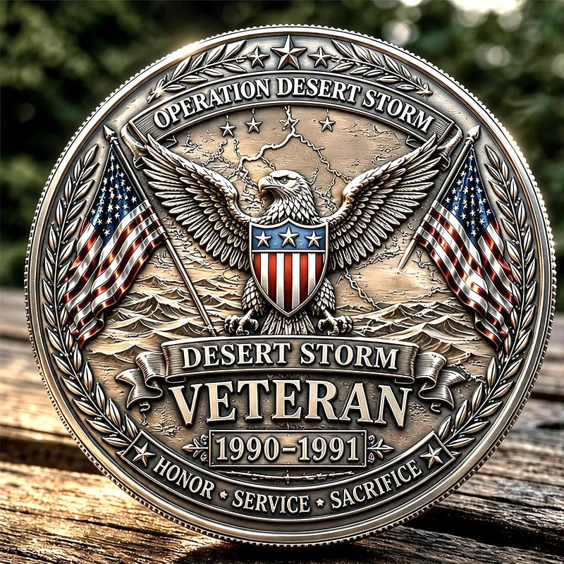 Operation Desert Storm Veteran Commemorative Metal Medal