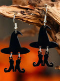 Women Halloween Witch Hat Funny Earrings Accessories
