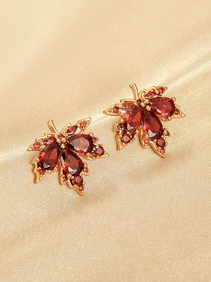 Halloween Maple Leaf Earrings