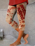 Women's Casual Retro Bloodstained Leggings