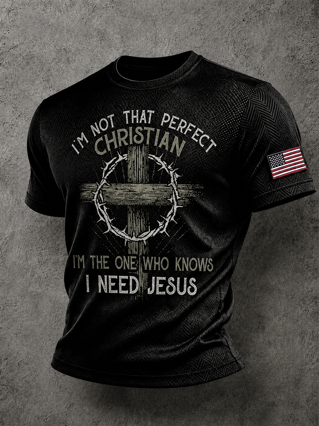 Men's Cross Faith Print T-Shirt