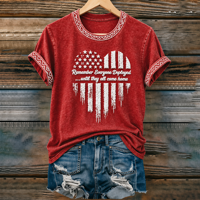 Women's "Red Friday"Commemorative Crew-Neck T-Shirt